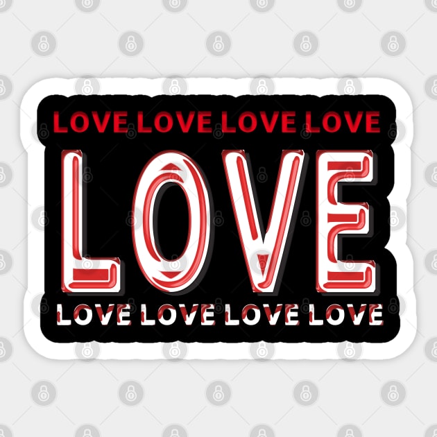 i love you forever unisex Sticker by bakry